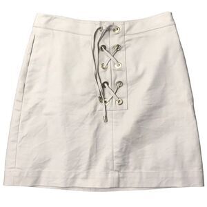 Michael Michael Kors Tan Lace-Up Mini Skirt Size 2 Y2K Corset Punk Mini Edgy Alt